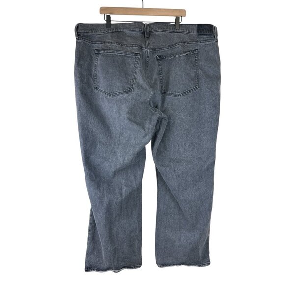 Abercrombie & Fitch Gray Wash Curve Love Low Rise Baggy Jeans Short - Picture 4 of 5